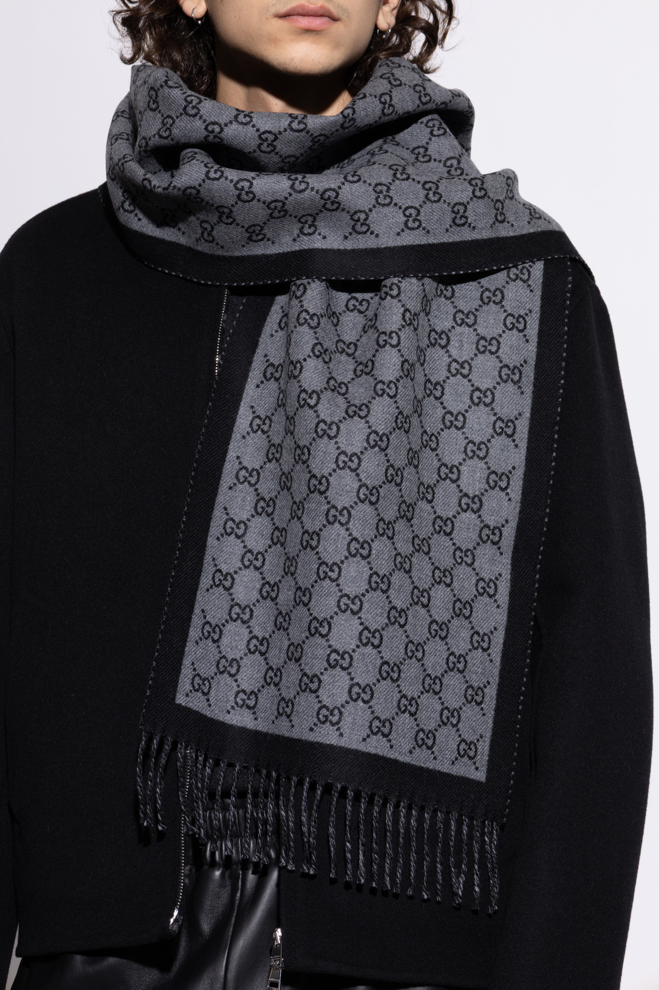 Gucci Wool scarf with monogram | Men's | Vitkac